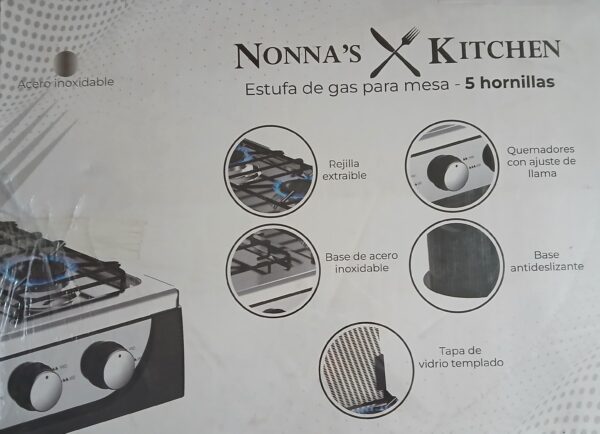 ESTUFA DE MESA 5 HORNILLAS A GAS - Image 3