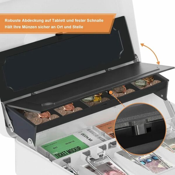 CAJA CHICA METAL PARA GUARDAR BILLETES Y MONEDAS - Image 4