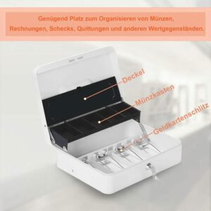 CAJA CHICA METAL PARA GUARDAR BILLETES Y MONEDAS