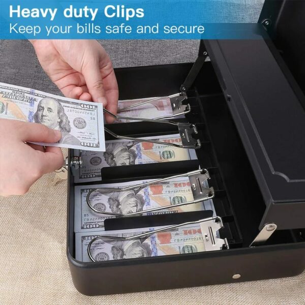 CAJA CHICA METAL PARA GUARDAR BILLETES Y MONEDAS - Image 3