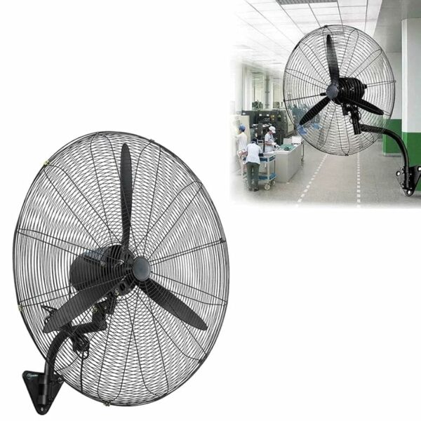 Ventilador de pared con control remoto Industrial Metálico de 26"