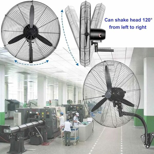 Ventilador de pared con control remoto Industrial Metálico de 26" MARCA PREMIERE - Image 3