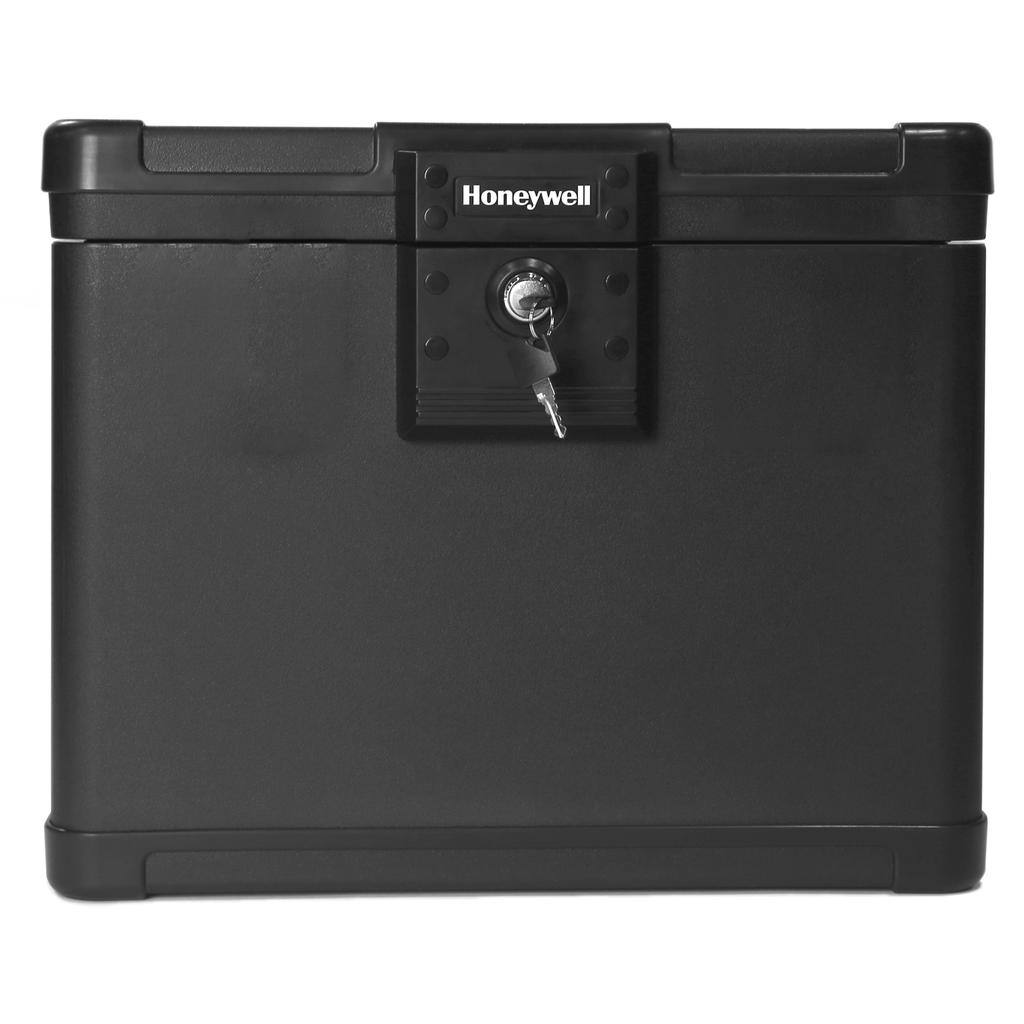 Esta caja fuerte resistente al fuego y al agua