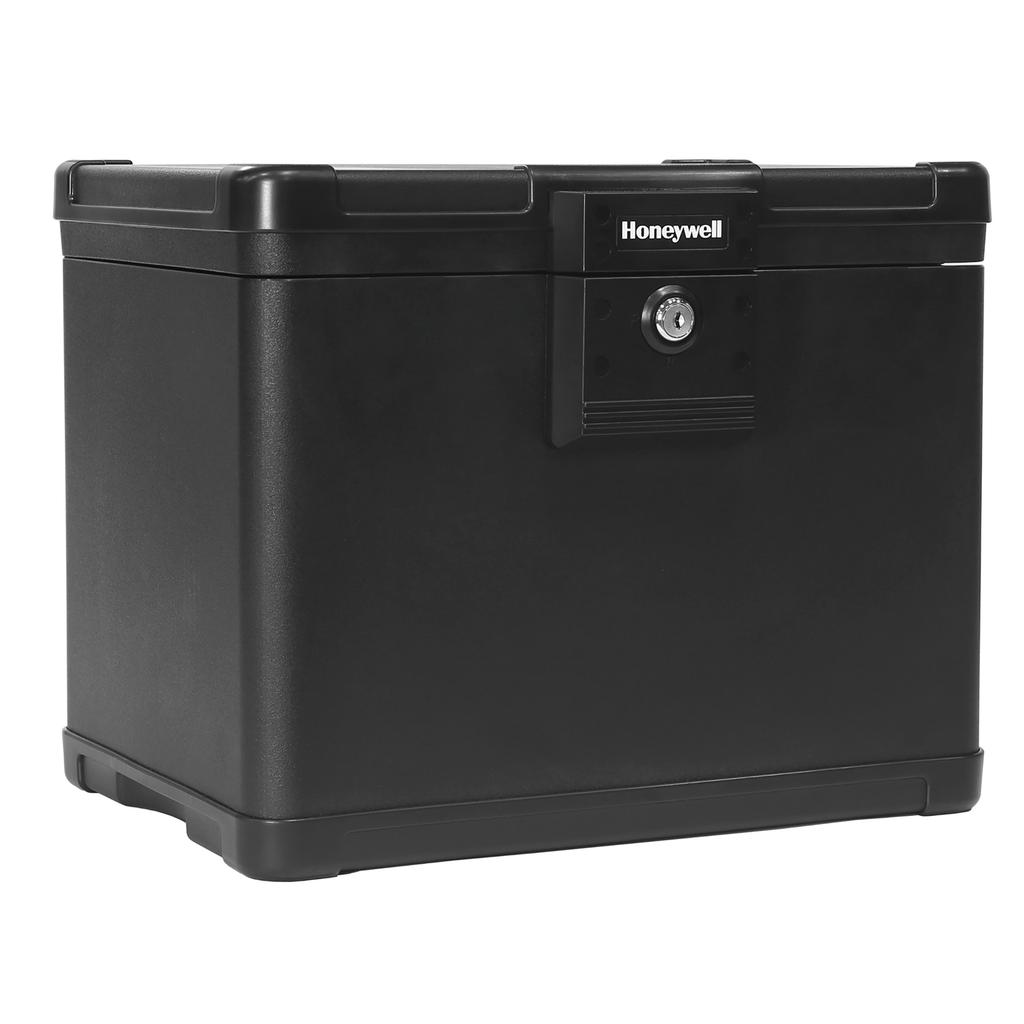 Esta caja fuerte resistente al fuego y al agua